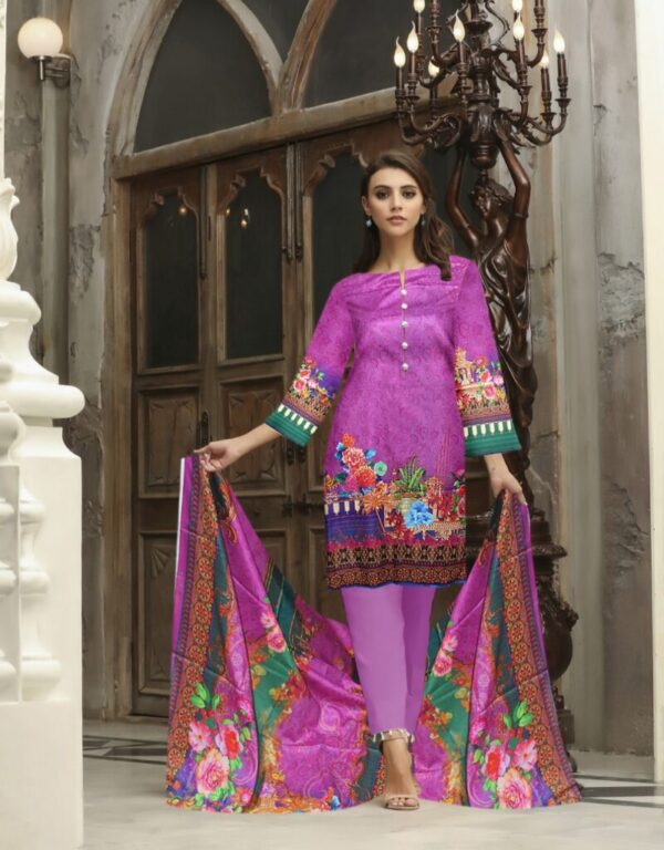 Digital Print 3 pcs Ladies Summar Collection with Lawn Dupatta