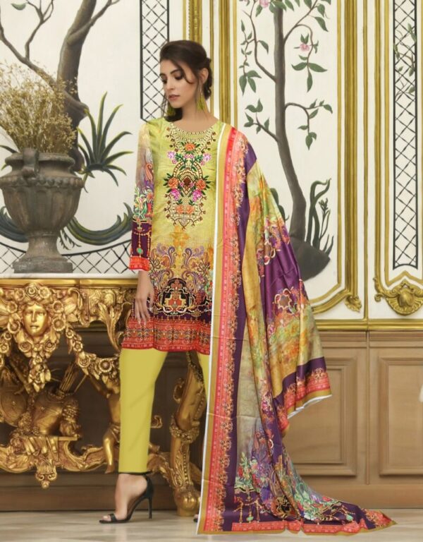 Digital Print 3 pcs Ladies Summar Lawn